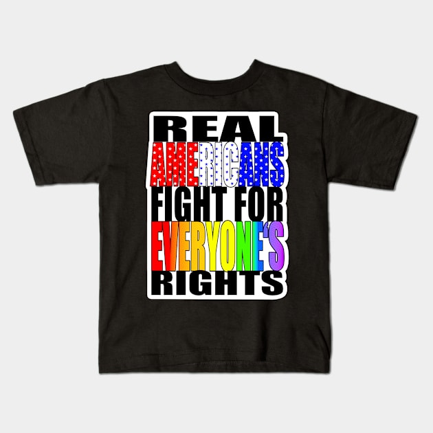 Real Americans Kids T-Shirt by crowjandesigns